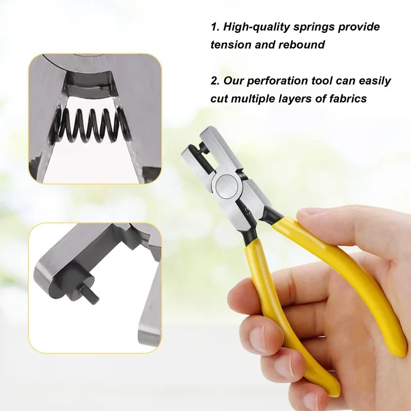 Mini Leather Strap Hole Punch Pliers Tool Carbon Steel Watchband Hole Puncher Multi-function Hole Punching Tools DIY Craft Tool