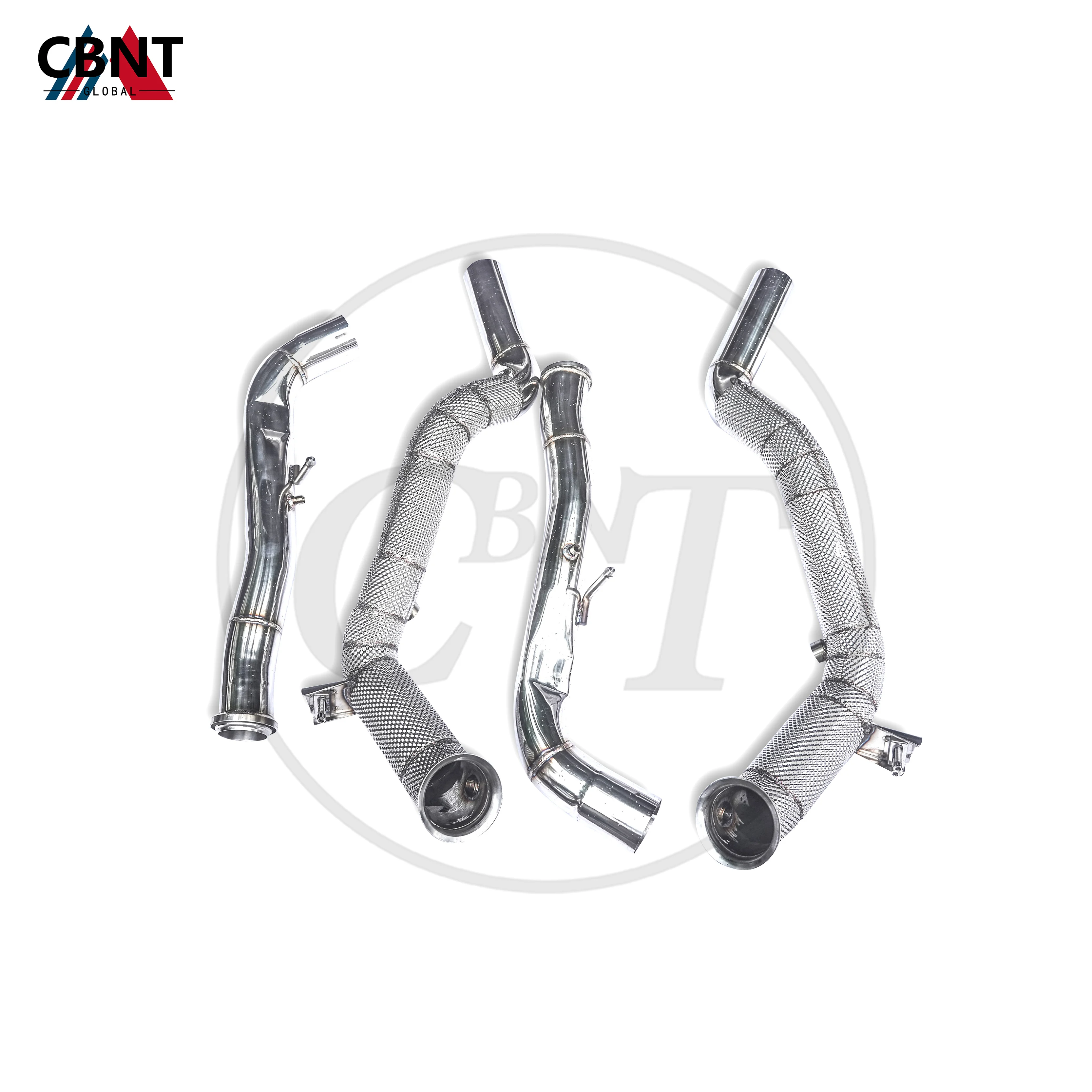 CBNT Exhaust Catted/Catless Downpipe Exhaust-pipe with Heat Shield Accessories for Mercedes Benz G Class G500 G550 G63 G65 W463