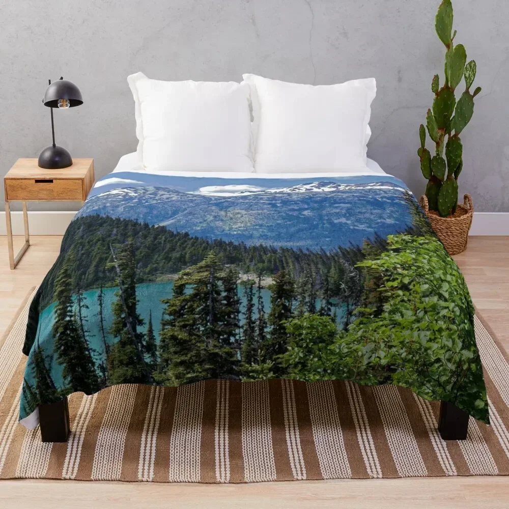 

BC Mountains over Jeoffre Lakes Trail Throw Blanket warm for winter Blankets For Bed Plaid on the sofa Decorative Sofas Blankets