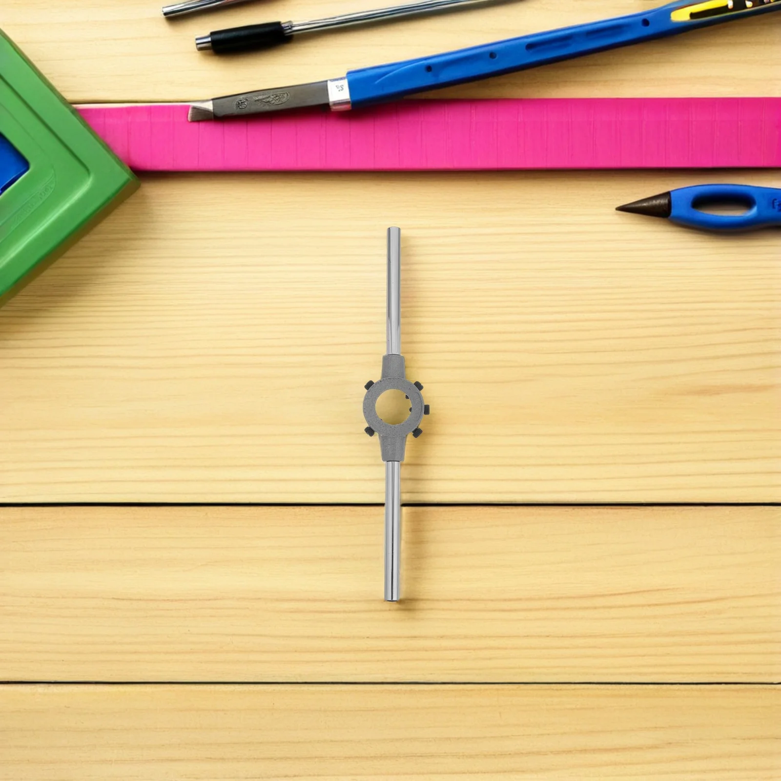 Adjustable Round Die Holder Wrench Precision Thread Cutting Tool Slip Resistant Hand Threading Set Thread Cutting Die Holder