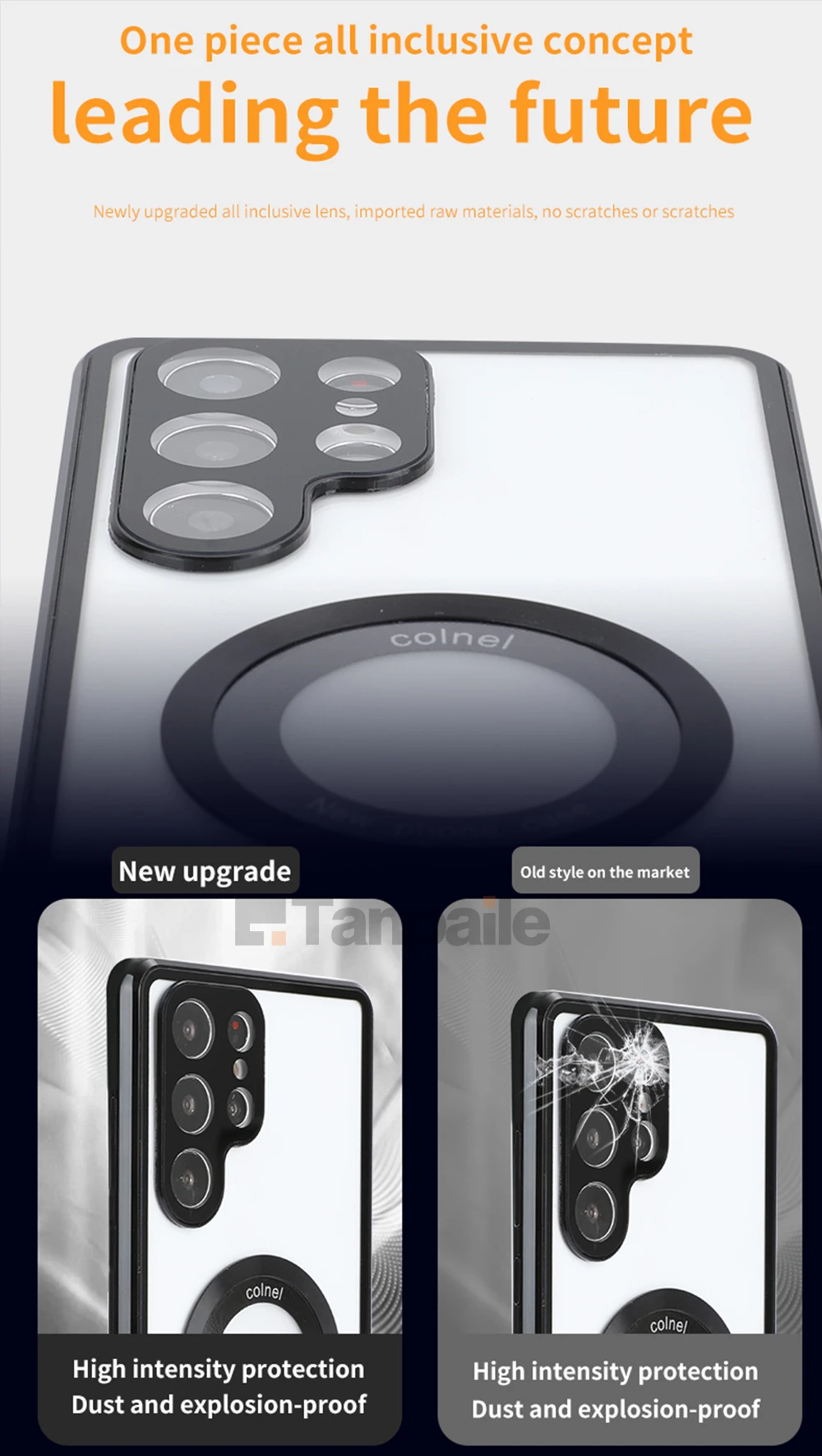 Etui magnetyczne z folią chroniącą prywatność do Samsunga S25 Ultra S24 S23 S22 S21 S20 Plus FE, dwustronne szkło hartowane [Ochrona aparatu] — zdjęcie produktu 4