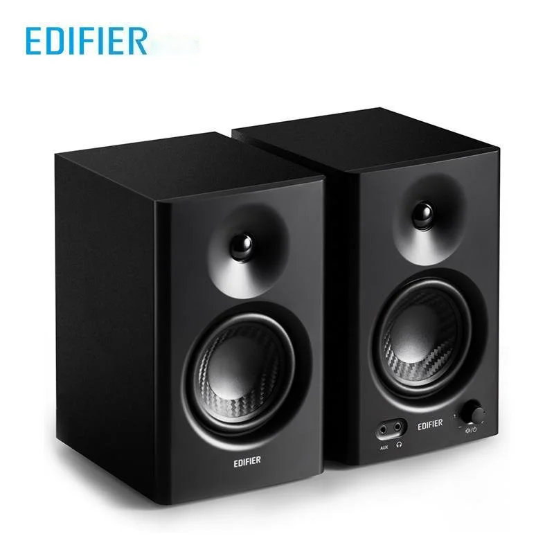EDIFIER MR4 Monitores de estudio sintonizados profesionales Altavoz de madera con efecto de sonido de modo dual para estudios de grabación en el hogar