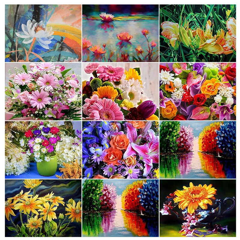 

5D Diamond Painting Landscape Diamond Embroidery DIY Full Rhinestone Mosaic Flower Cross Stitch Kit Art Home Decor Gift