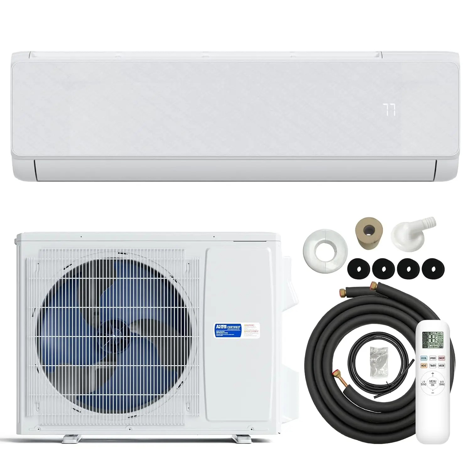

24000BTU Mini Split AC/Heating System, Inverter Ductless, 19 SEER2 230V Mini Split Air Conditioner with Heat Pump,, Custom
