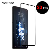 20Pcs For Xiaomi Black Shark 1 2 3 4 5 Pro RS Tempered Glass Film Screen Protector - Black