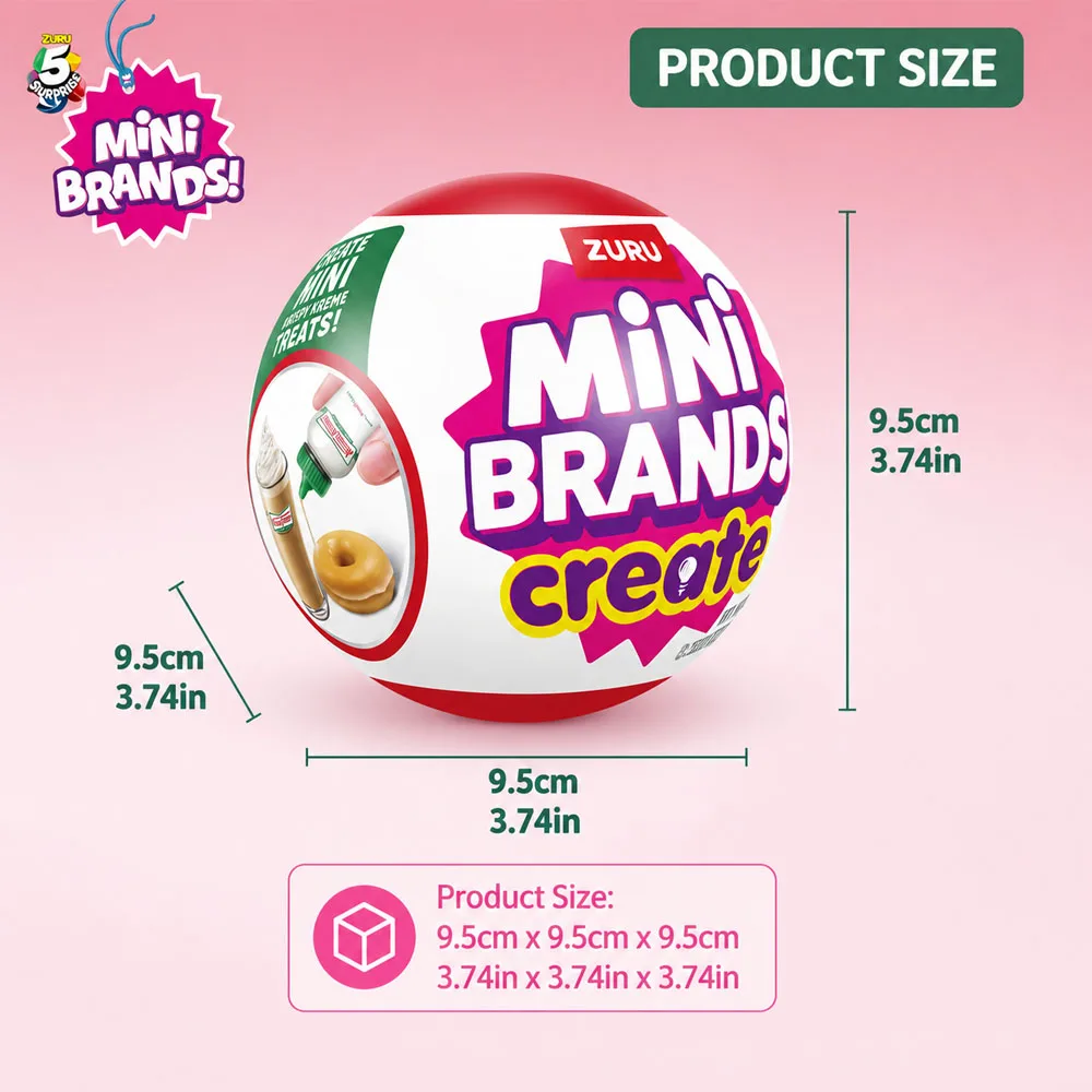 Zuru Mini Brands Krispy Kreme Create Series 1 Surprise Blind Box Toys Mini Food Donut Miniature Food Mystery Packaging Toys view 2
