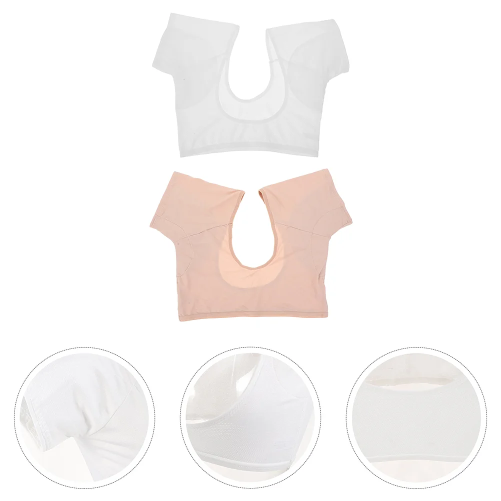 

2 Pcs Underarm Sweat Pads Vest Comfortable Compression Sports Supply Cotton Armpit Women's Portable