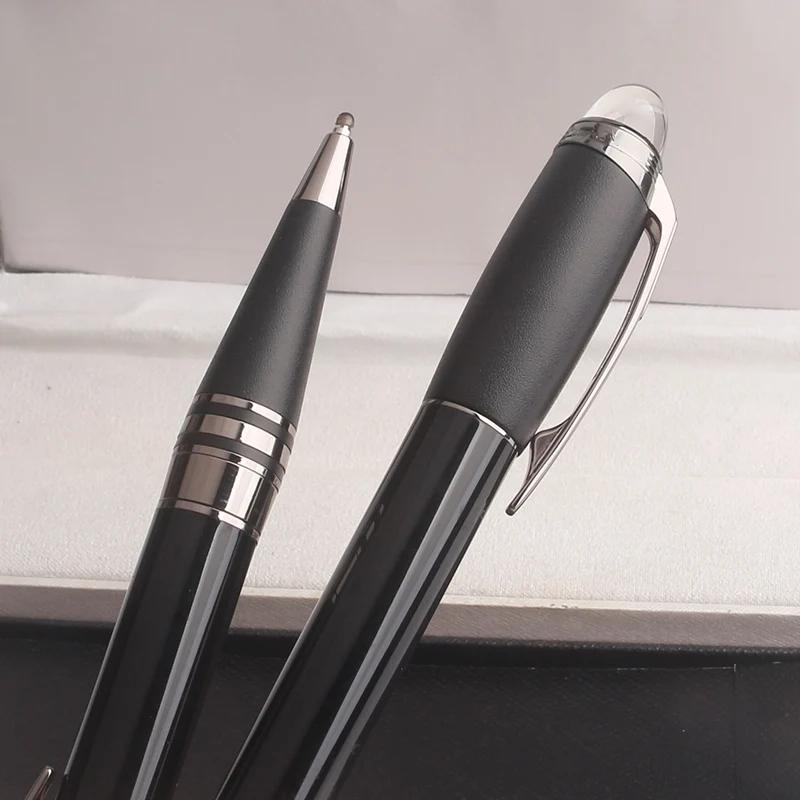 Luxury MB Star Black Cosmos Ballpoint Pen Business Metal Ultra Rollrball Fountain Pen Ruthenium Coated Office School Supplies