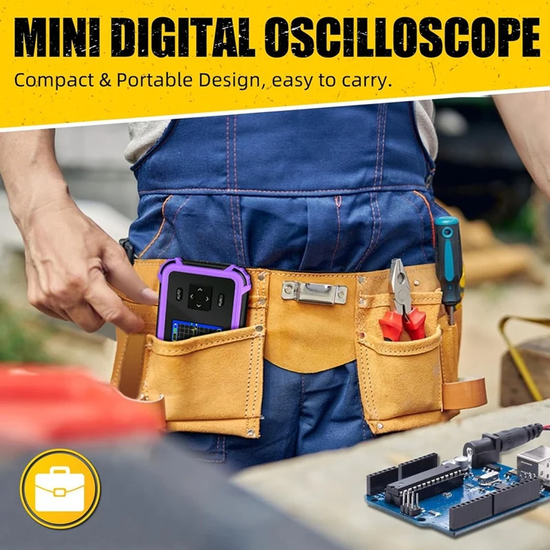 2.8Inch TFT Digital Oscilloscope 1Mhz Bandwidth,8.33Msa Sampling Rate Auto/Normal/Single Trigger Mode,Suitable For Home
