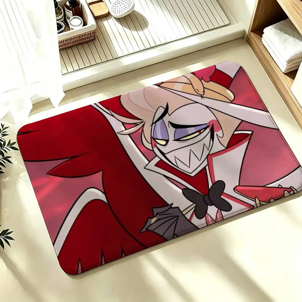 Hazbin H-Hotel Lucifer Magne Shower Room Absorbent Small Floor Mat Soft Comfortable Decorative Foot Mat