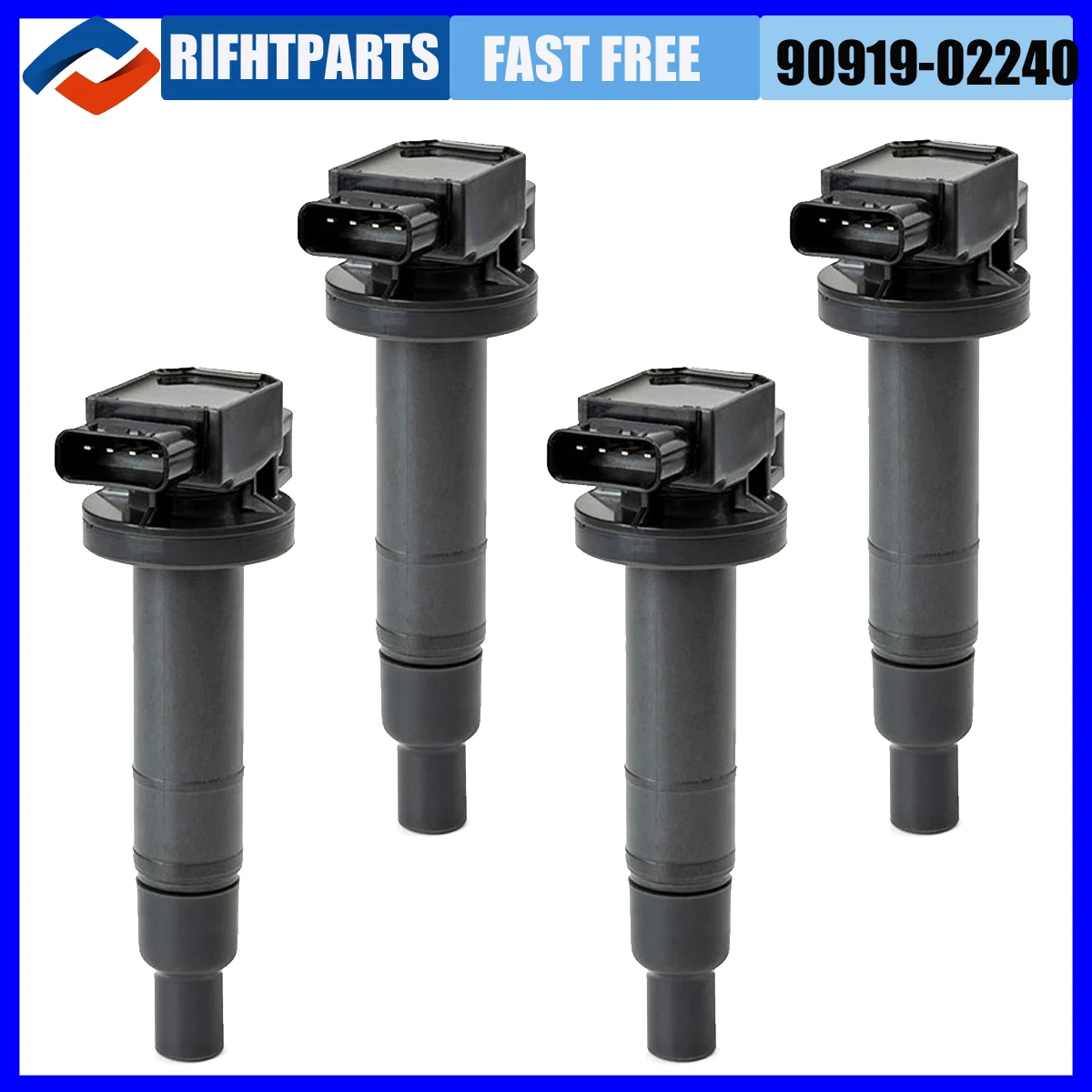 

RIGHTPARTS 90919-02240 90919-02265 Car Ignition Coil For Toyota Yaris Prius xA xB Echo 1.5L 9091902240 90919 02240 673-1306