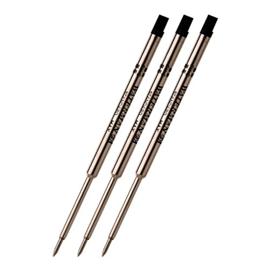 

Ballpoint Pen Refill, Fine Point, Black Ink, Pack of 3