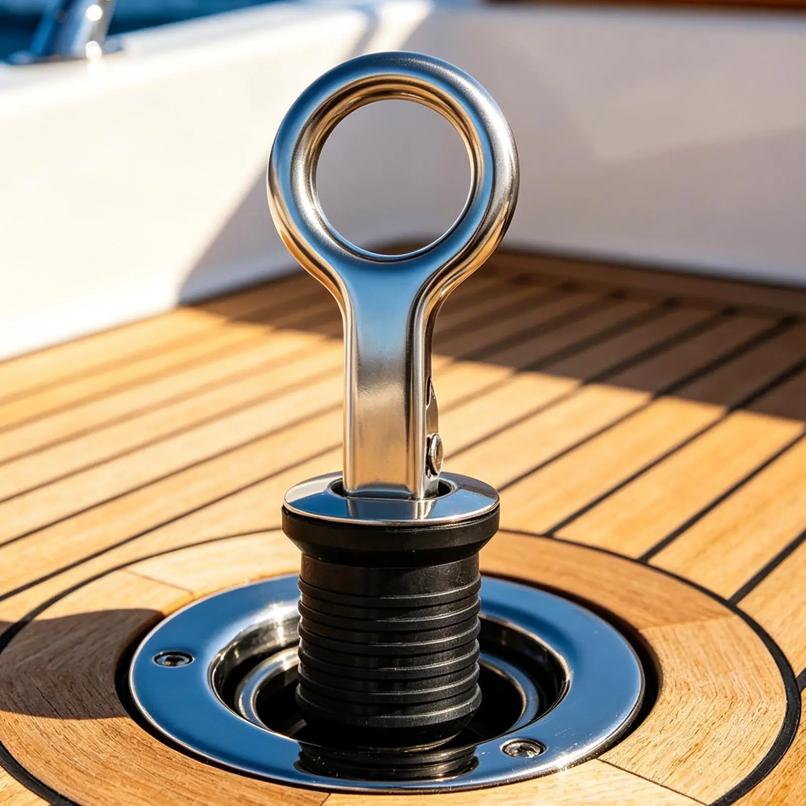 Boat Drain Plug Marine Plumbing Scupper Stopper Pull-ring rubber expansion plug for Yacht Canoe Pontoon Replacement Drain Plug
