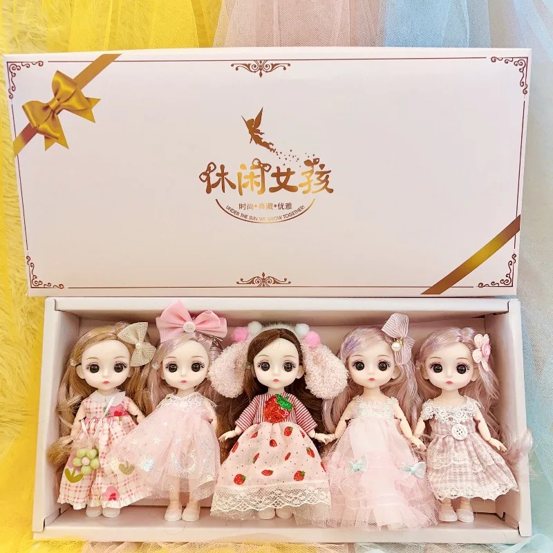 Pop Prinses mini 17cm set droom kinderlijke onschuld verjaardagscadeau kinder- en meisjesspeelgoed kleine geschenken (zonder geschenkdoos)