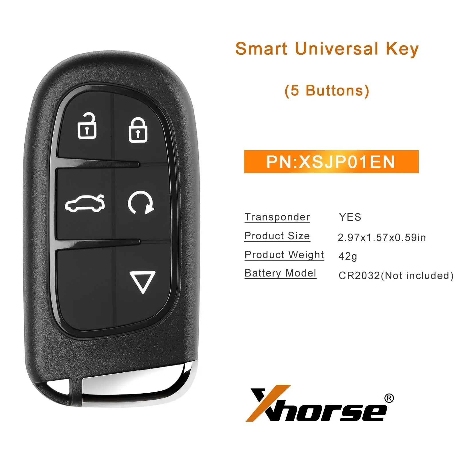 1PCS XHORSE XSJP01EN XM38 Series for Jeep Type Universal Smart Key Work with VVDI VVDI2 Key Programmer