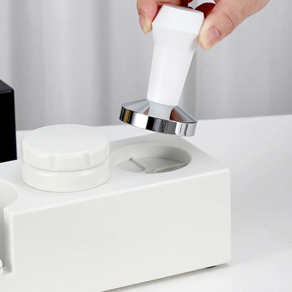 

Coffee Powder Press Holder Handle Support Frame Espresso Tamper Station Stand White Stable Desktop Tamping Base for Home