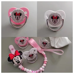 Minnie Mouse Pink latest design set Princess lace pacifier Baby Summer cap Baby print matching doll Summer and autumn non-slip