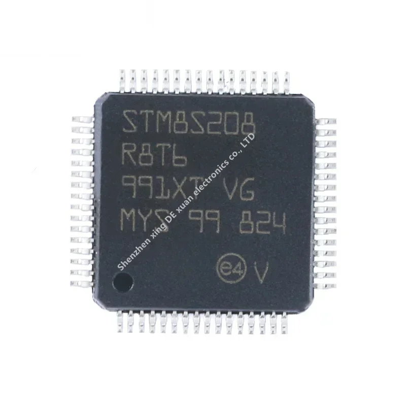 Microcontrolador original STM8S208R8T6 LQFP-64 24MHz/64KBFlash / 8 bits -Design MCU de circuito integrado