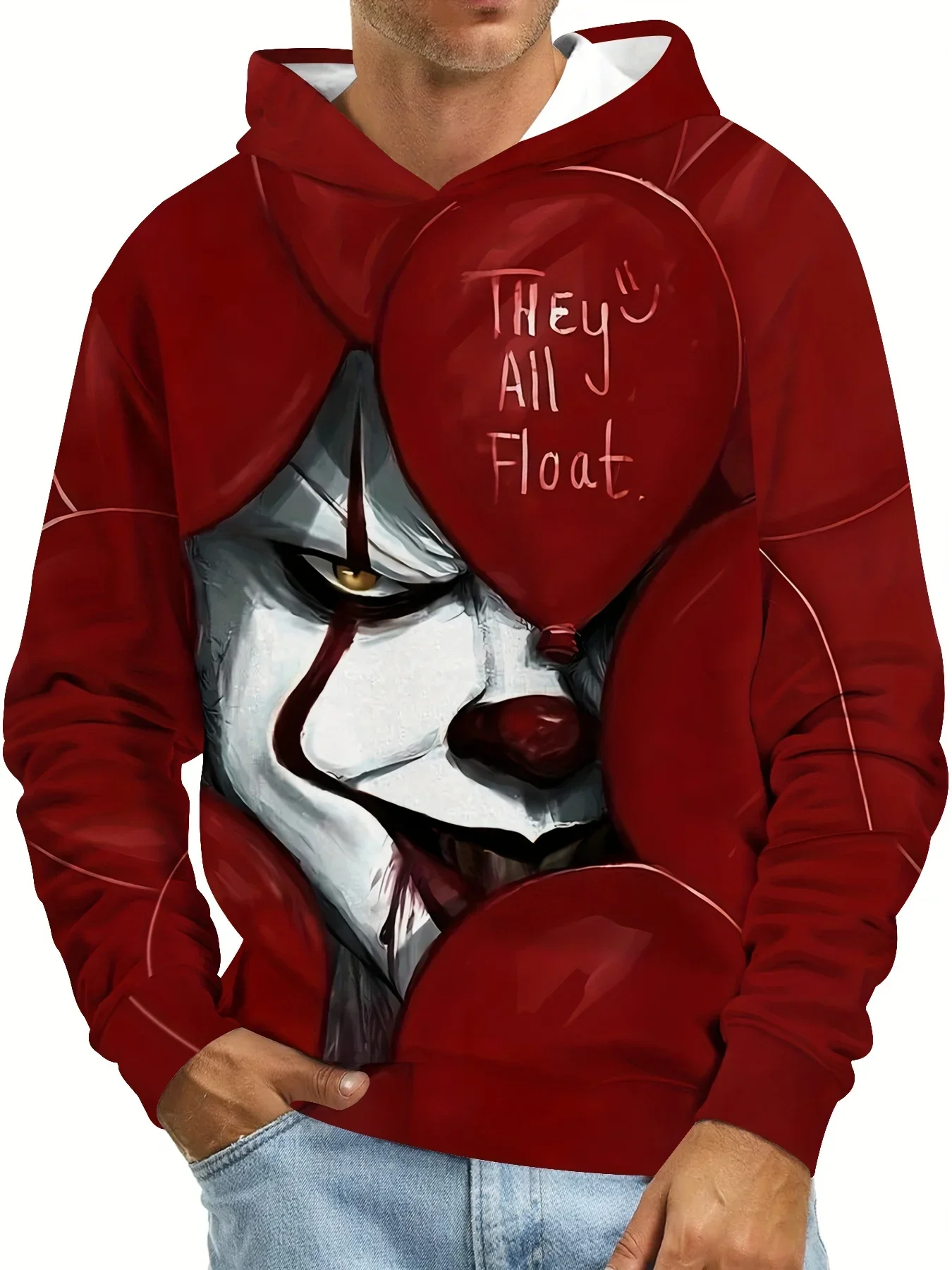 

Men's 3D Digital Printed Hoodie - Casual Sports Long Sleeve Pullover with Kangaroo Pocket Perfect for Fall and Winter