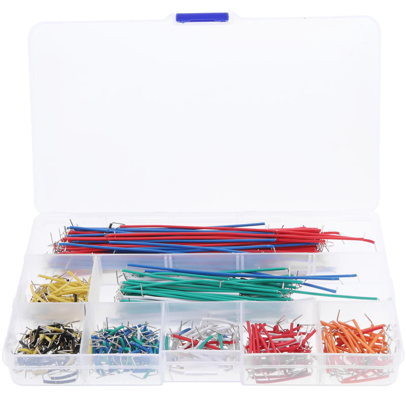 

Набор из 560 перемычек для макетных плат, 14 длин, в органайзере, для легкого подключения и отключения, для прототипирования схем