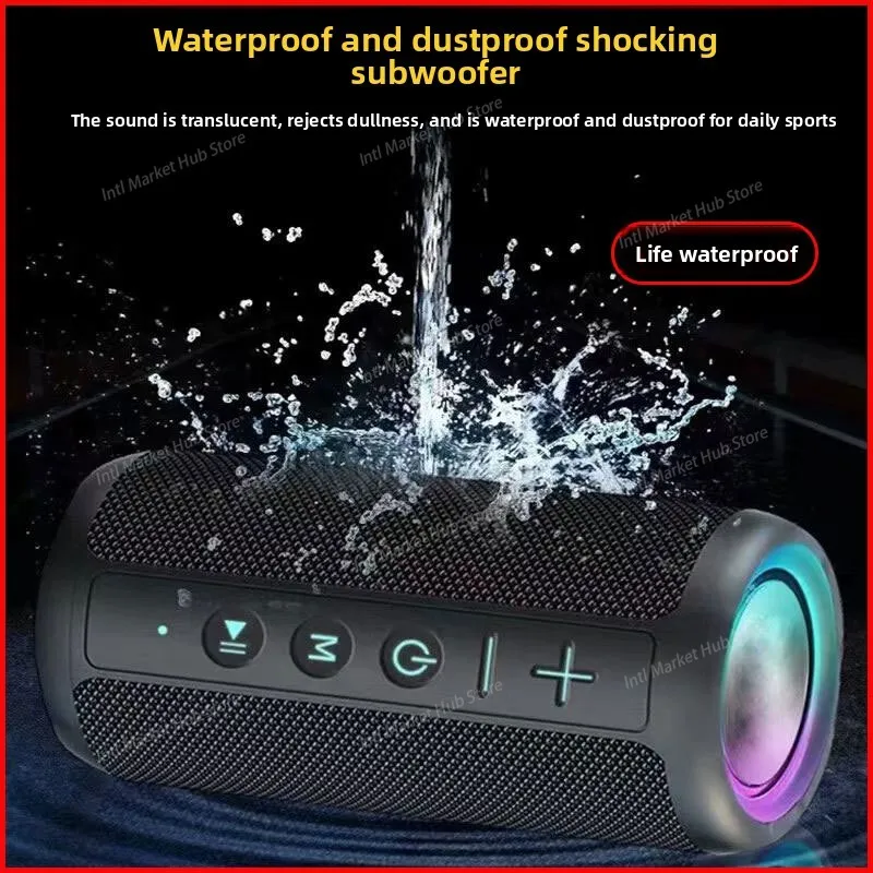 

Водонепроницаемый динамик Bluetooth, беспроводной сабвуфер для мобильного телефона на открытом воздухе, крутой окружающий свет, динамик для домашней карты с большим объемом