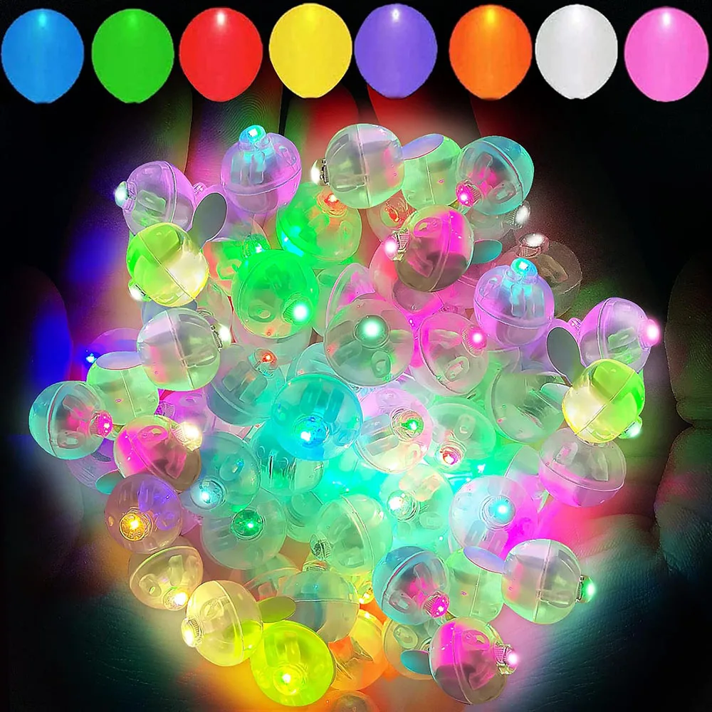 

100/200Pcs Mutilcolor Balloon Lights Long Standby Time Waterproof Mini Ball Light Round LED Flash Lamp for Paper Lantern