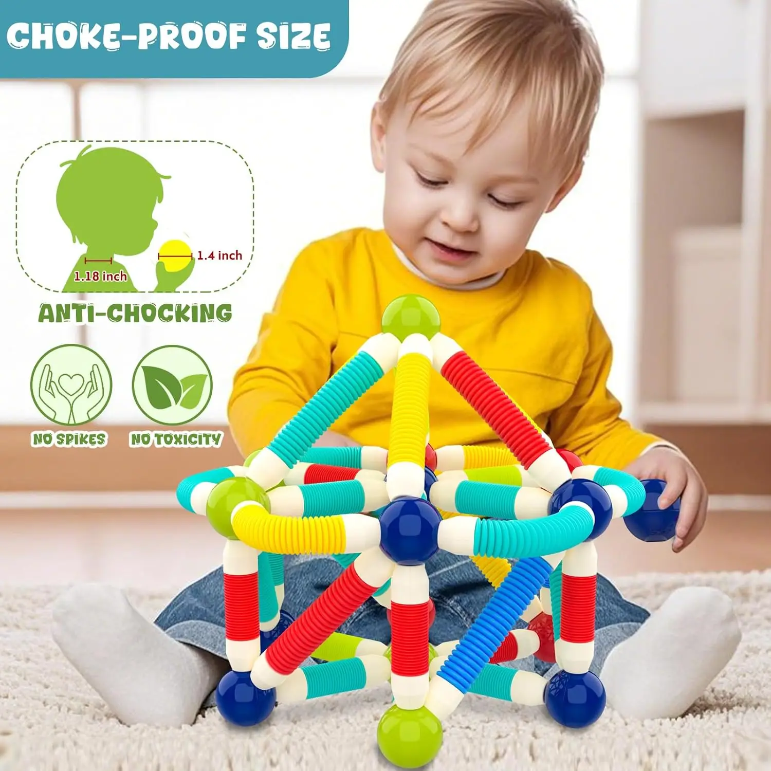 Magnetic Sticks Building Blocks Toy Flexible Tube Magnet Construction Set STEM Montessori Learning Educational Christmas Gift