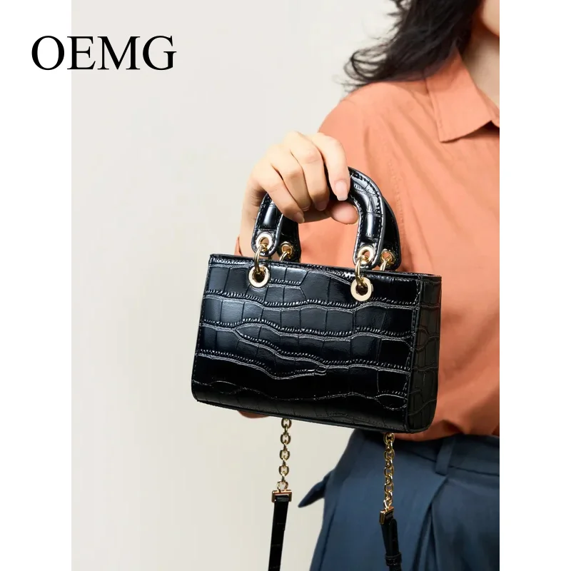 

OEMG Женская сумка из натуральной кожи, сумка через плечо, сумки через плечо, роскошная дизайнерская сумка в стиле минимализм, белая мини-квадратная сумка