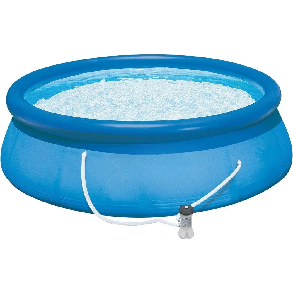 15' x 4’ Inflatable Pool, Ladder, Pump and Hydrotools Chlorine Dispenser