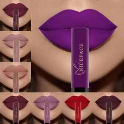 Niceface lipstick 25 colores impermeable mate lipstick líquido lipstick impermeable cosmético duradero lipstick cosmético