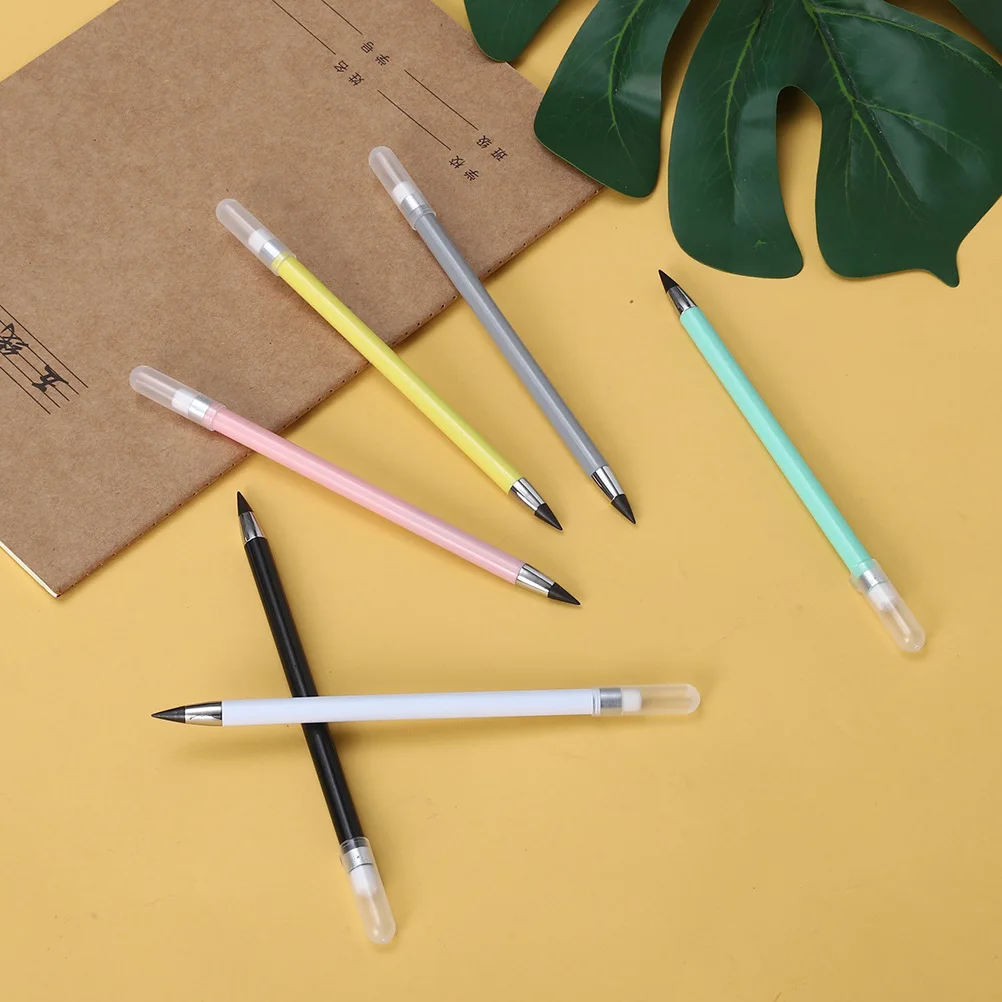 

6 Pcs Eternal Pencil Students Supplies No Sharpening Pencils Drawing Soft Sketch Inkless Plastic Everlasting Drafting
