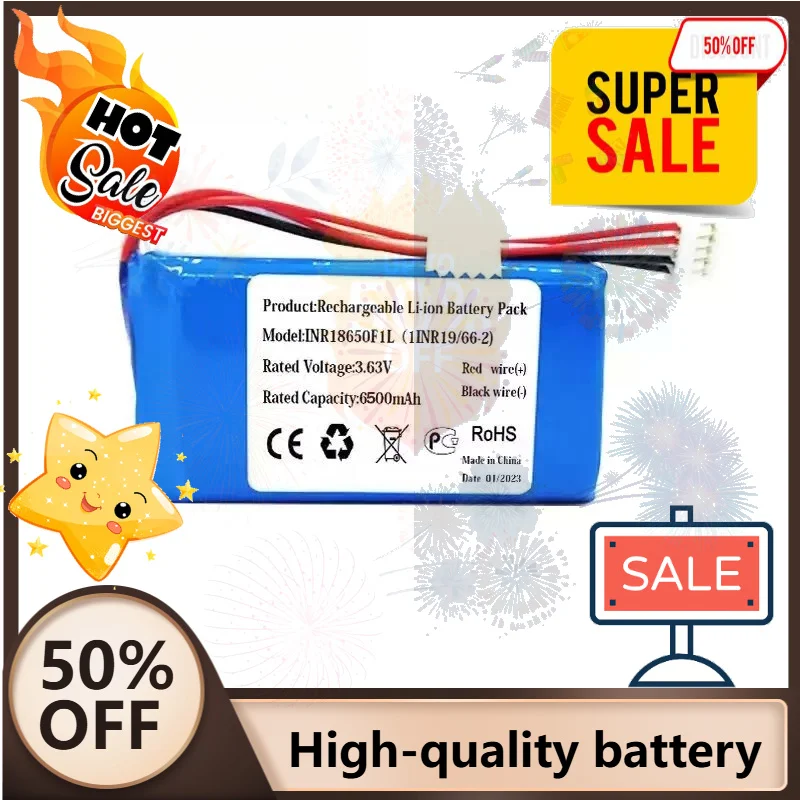 SWZY INR18650F1L 1INR19/66-2 3.63V 6500mAh Battery for Eufy Cam 2C Doorbell Accumulator with 5-wire Plug Li-ion Battery