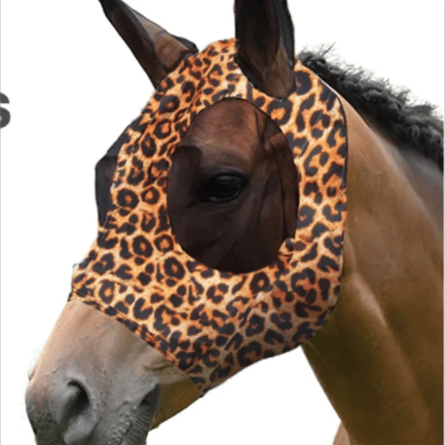 

Horse Mask With Ultra Light UV For Horse; Pattern Horse Mask With Ears Cover; Soft Mesh Horse Masks