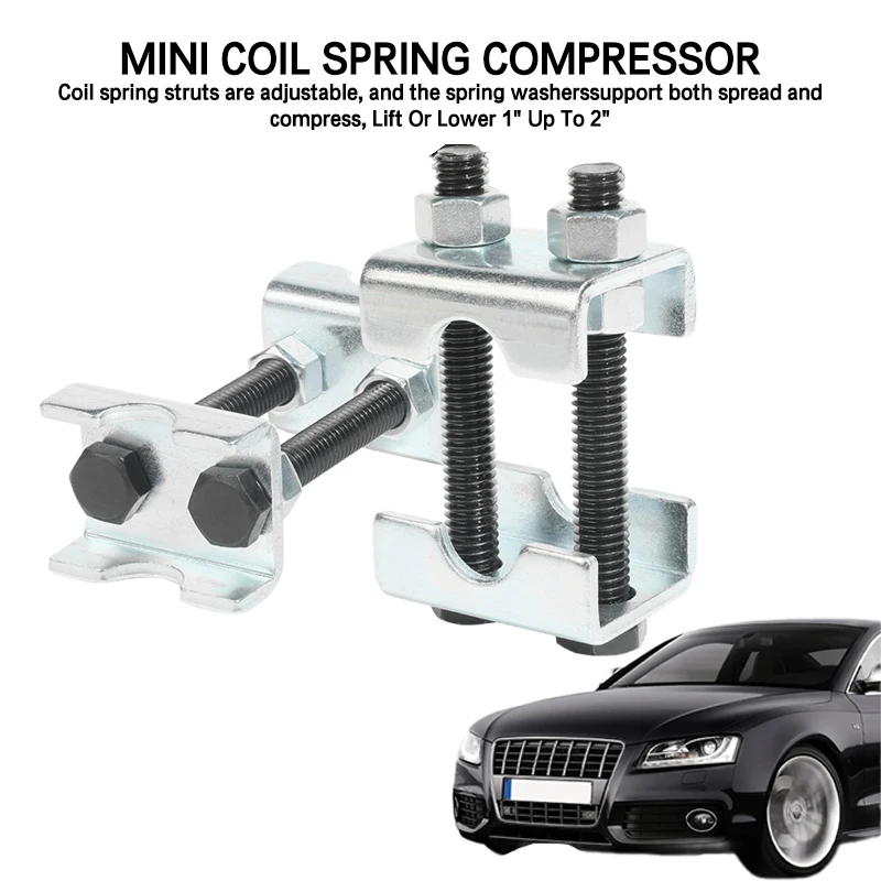 2Pc Mini Coil Spring Compressor Carbon Steel 2 Way Adjustable Spring Spacer Shocks Adjustable Coil Spring Struts Tool