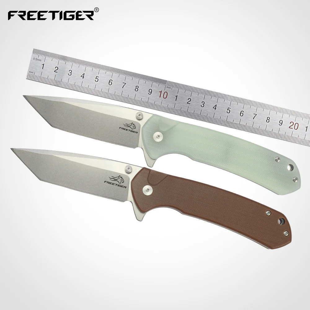 Cuchillo plegable FREETIGER, hoja D2, mango G10, cuchillo de bolsillo para acampar, caza, supervivencia, herramientas EDC plegables tácticas, regalo para hombres