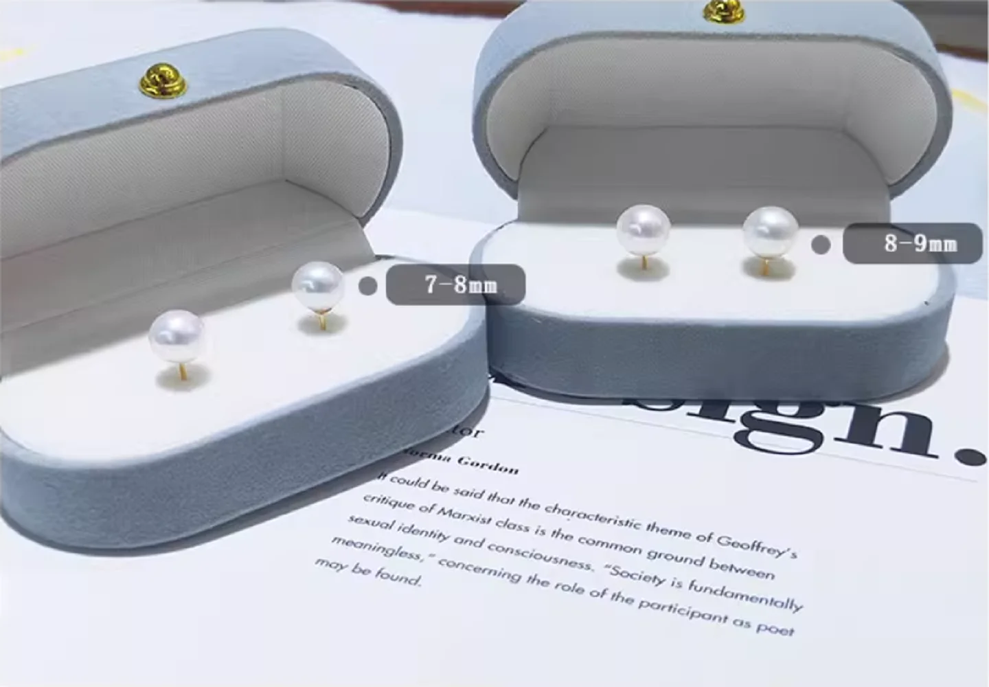 

Серьги высокого темперамента и минимализма AAAA7-8 мм 8-9 мм, серьги с круглым жемчугом из натурального Южного моря, золото 14 карат