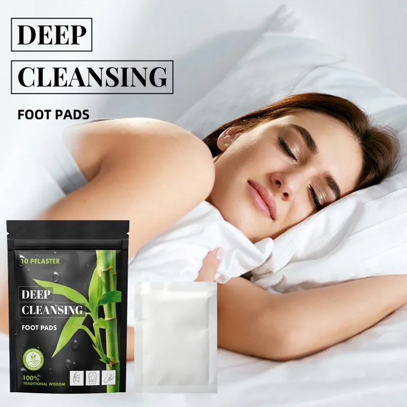 Deep Cleaning Foot Pads Bamboo Charcoal Pads Detoxification Body Toxins Cleansing Adhersive Slimming Stress Relief Feet Care