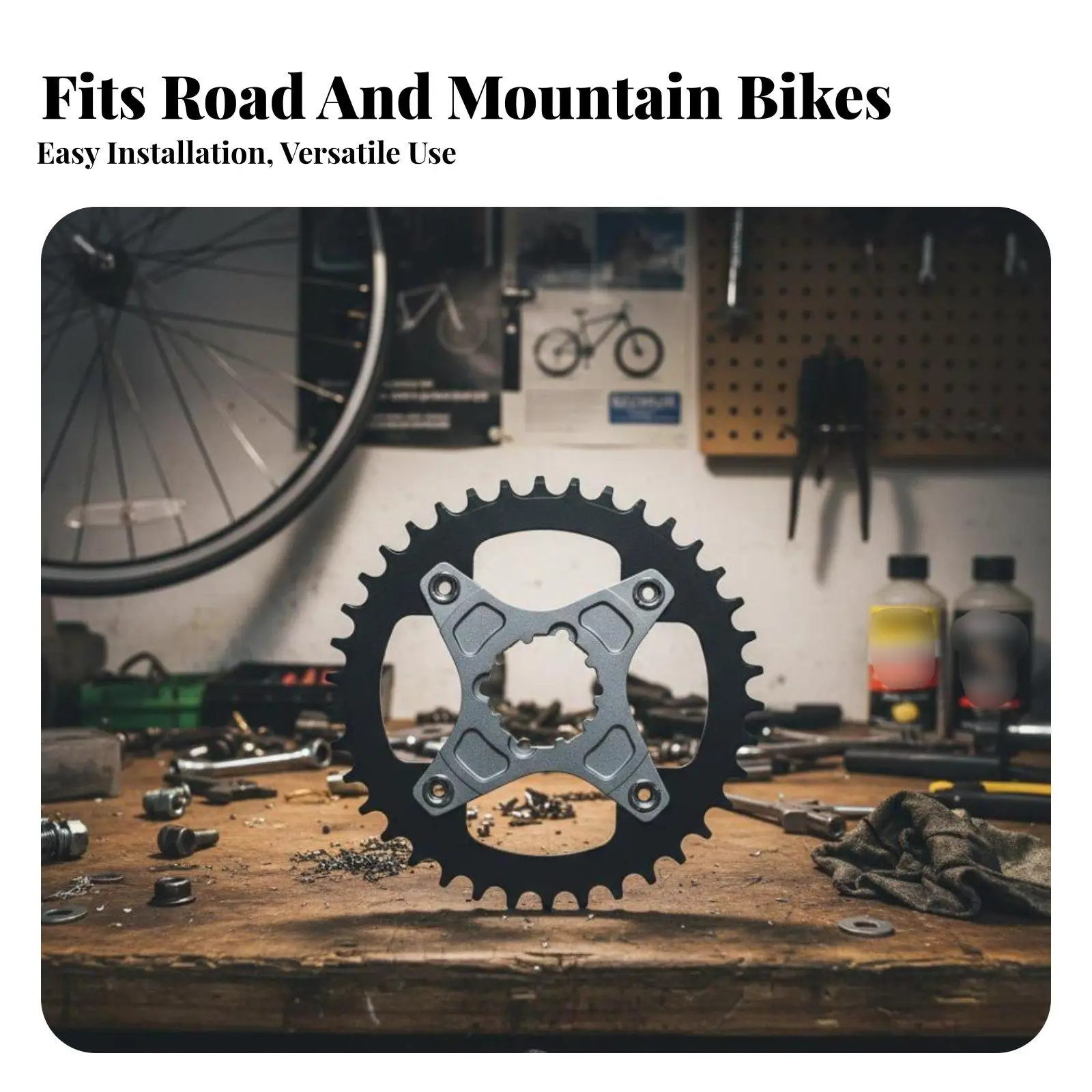 Lightweight Aluminum Crankset BCD Adapter Quick Install 104 110 130 Expands Gearing Options for Bike Crankset Road and Mtb