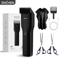 ENCHEN Boost-B Set Hair Trimmer For Men Kids Cordless USB Rechargeable Electric Hair Clipper Cutter Machine With Adjustable Comb