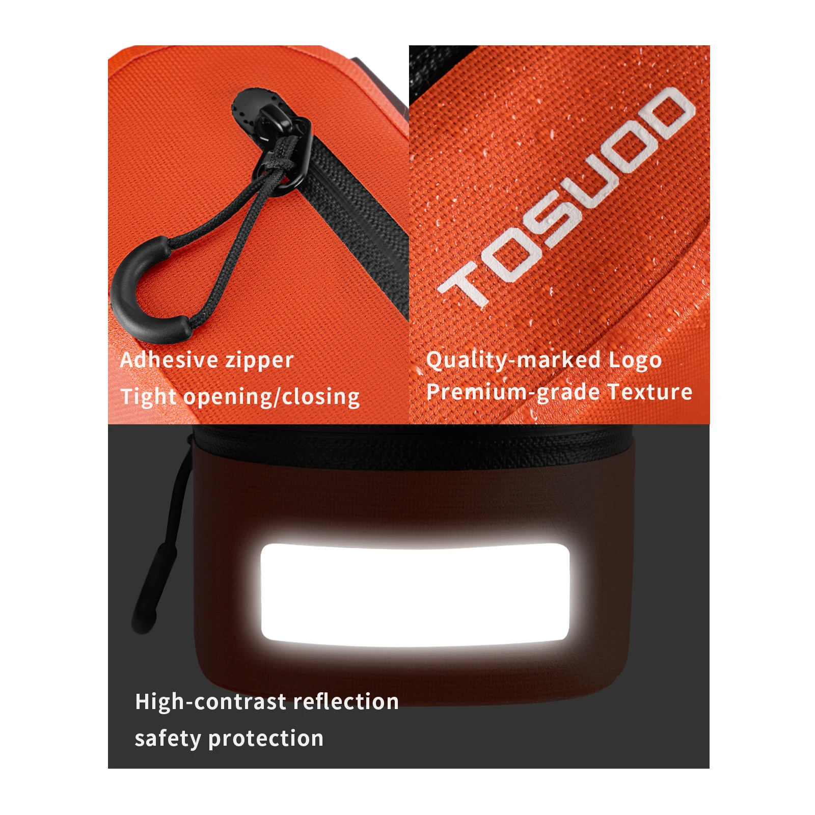 TOSUOD Schnellverschluss-Fahrradsatteltasche, Aufbewahrungstasche, wasserabweisende Fahrrad-Werkzeugtasche, MTB-Fahrrad-Reparaturset-Zubehör – Detail 13