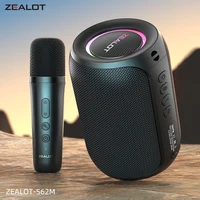 Máquina de Karaoke ZEALOT-S62M, sistema de altavoces portátil Bluetooth 5,3 con 1-2 micrófonos inalámbricos, regalos para festivales familiares en el hogar