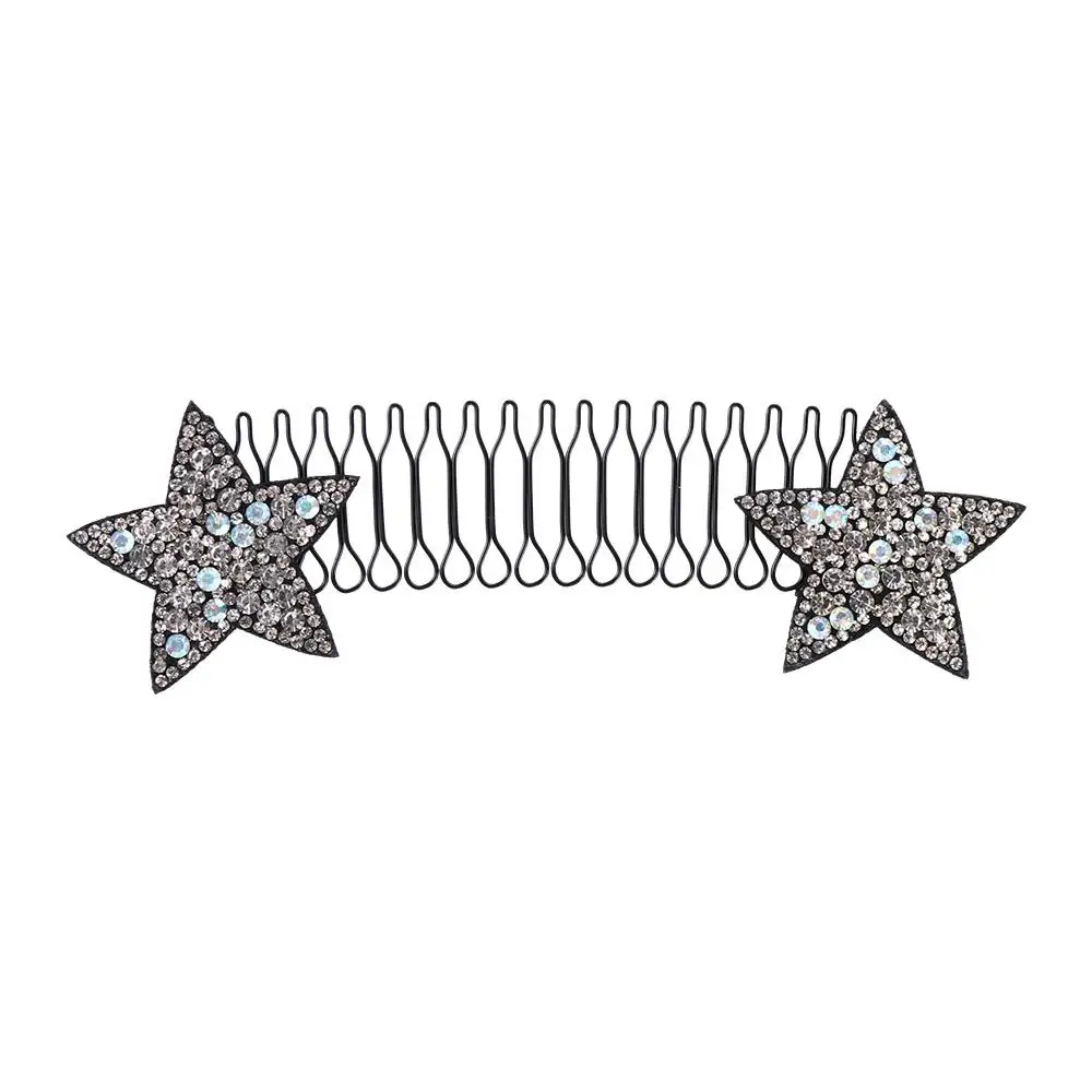 

Fashion Rhinestone U Shape Hair Styling Comb Butterfly Star Fixed Combs Fixed Combs Teeth Invisible Extra Hair Holder Children