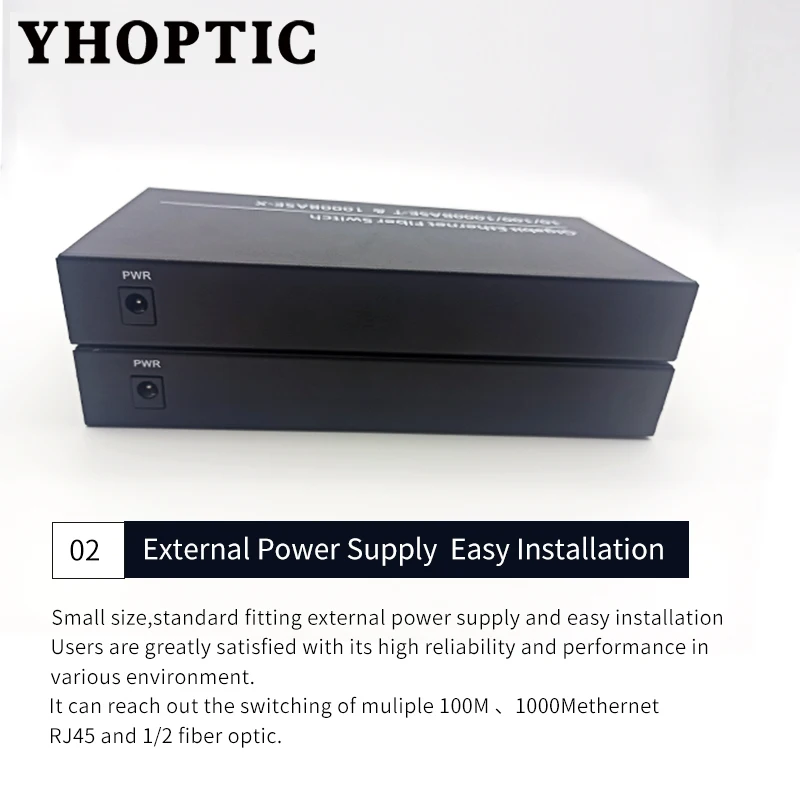 Imagem -02 - Interruptor do Transceptor da Fibra do Gigabit Conversor Ótico dos Meios da Fibra Porto Utp Duplex Simples Rj45 Sfp 10 m 100 m 1000m