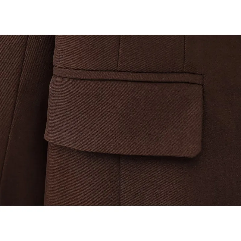 سترة نسائية مكتب سيدة الربيع جيب الديكور امرأة عادية زر معطف المرأة ملابس خارجية أنيقة أبلى سترة الإناث