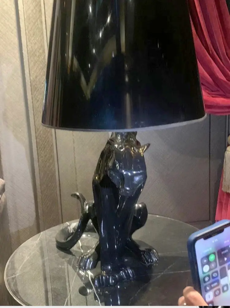 Luxury Nordic Office Table Light Villa Club Hotel Decor  Home Office Decoration Leopard Table Lamp