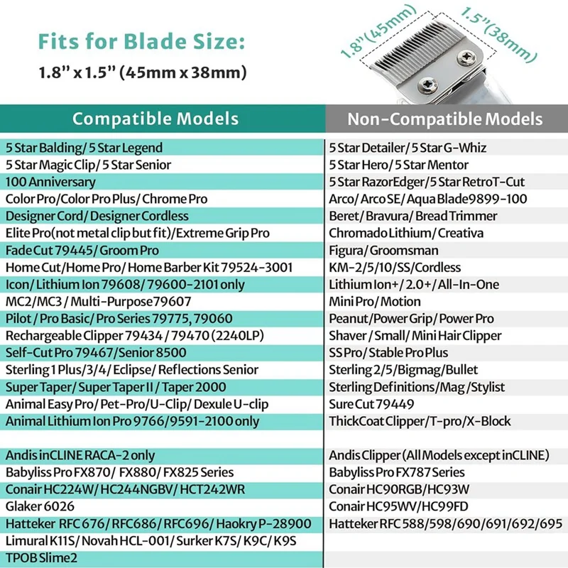 

A46T 10PCS Clipper Guards Set for Most Wahl Clippers and Babyliss FX870 Clipper Guides Replacement - 1/16inch to 1inch