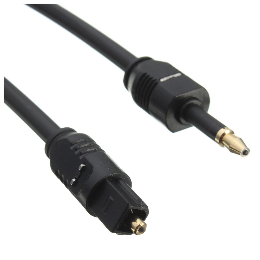 1m 3ft Toslink to Mini Plug 3.5mm Digital Optical SPDIF Audio Cable Gold Plated