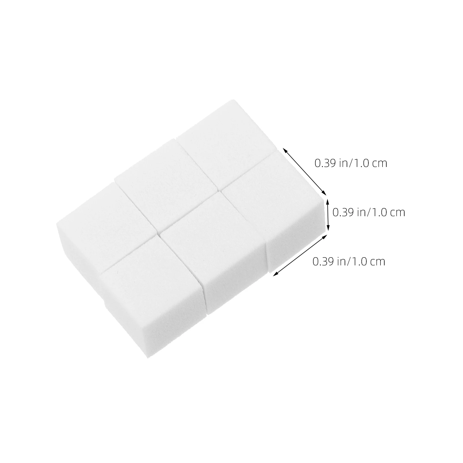 

100 Pcs Shaped Nail Sponge Tools for Art Manicure Supplies Powder Puff White Sponges