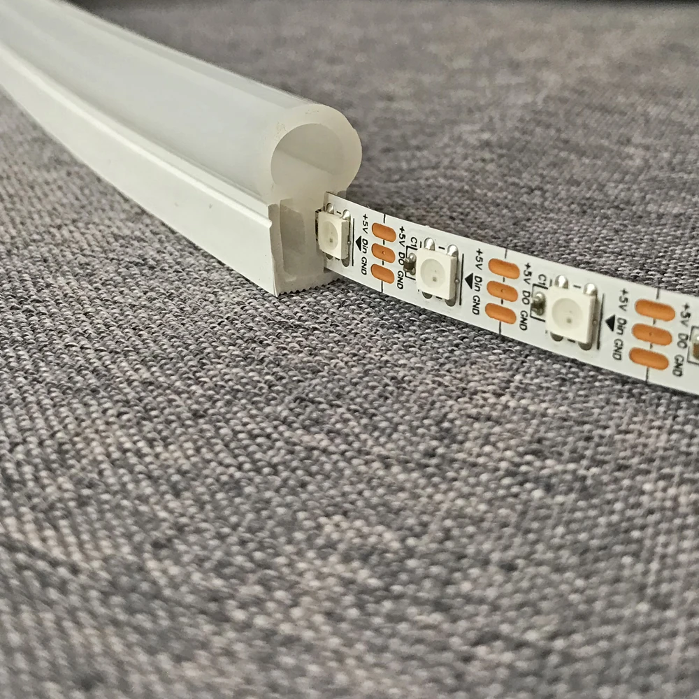 Silicone Neon Covering Tube Flexible Waterproof IP67 Suitable for WS2811 WS2812B Individually Addressable 10mm PCB Led Strip