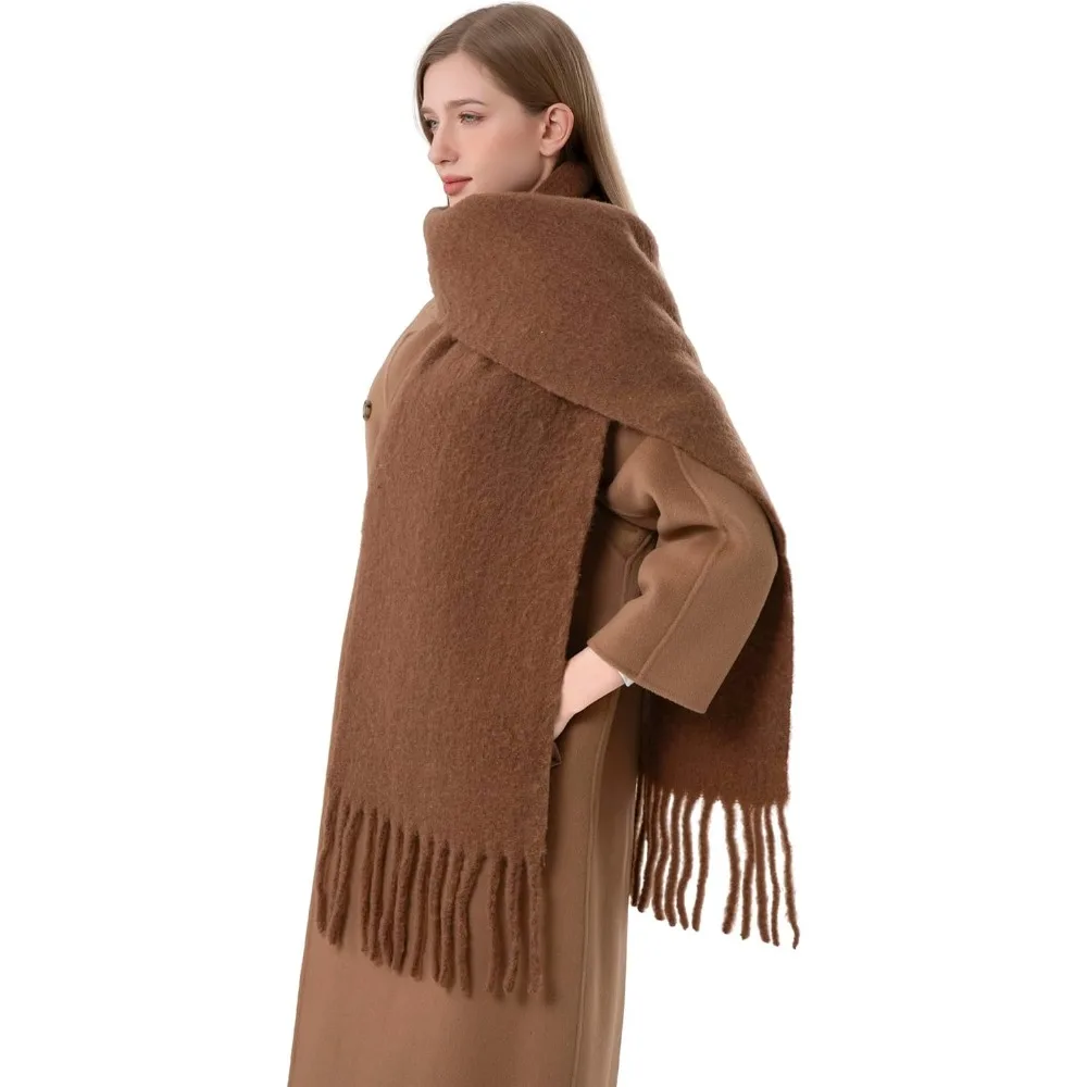 وشاح شتوي دافئ كبير 93x12 - صندوق هدايا ملفوف على شكل وشاح من الصوف للنساء والرجال - فكرة هدية مثالية